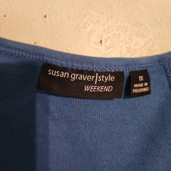 Susan Graver Weekend Sleeveless Blue Dress Size 1X - Picture 3 of 9